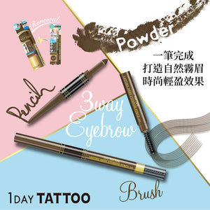 K-Palette Lasting 3 Way Eyebrow Pencil
