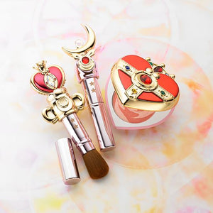 CreerBeaute 美少女戰士Sailor Moon新月棒及螺旋愛心月權杖胭脂掃 (2件7折)
